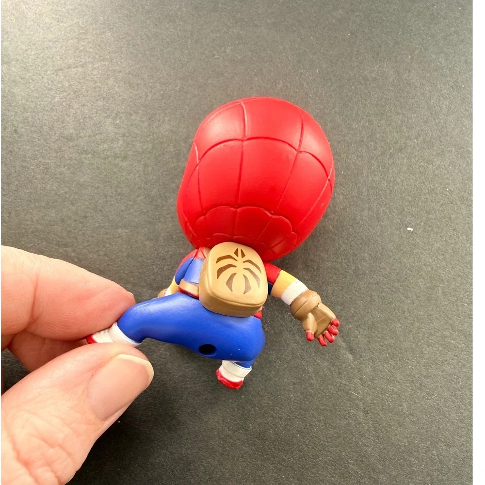 YuMe Tower Series SpiderMan Action Figure Red Blue Suit Backpack Crouching 3